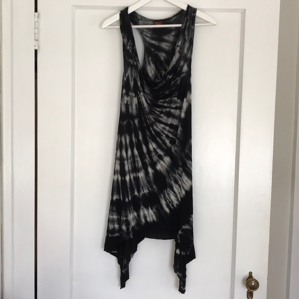 Language sexy tie-dye dress